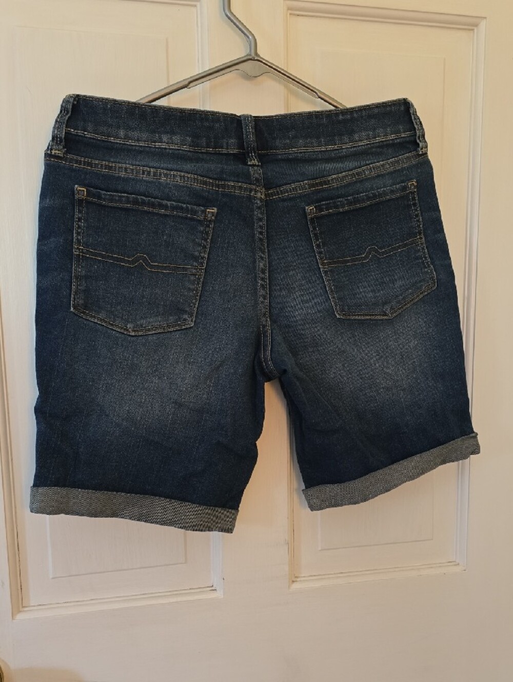 Arizona Jean Company Dark Blue Rolled Hem Denim Shorts - Picture 2 of 3